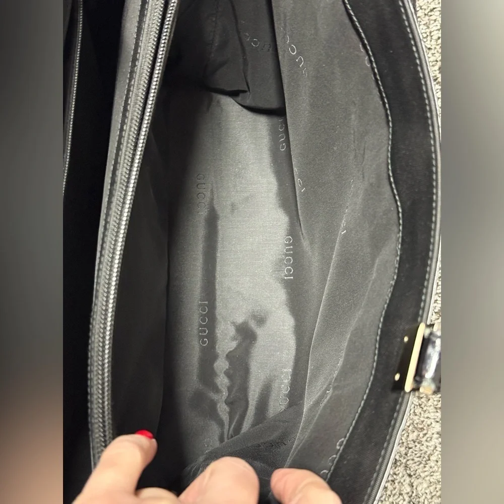 Gucci vintage large black tote